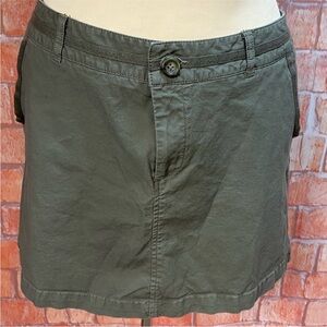 Dockers‎ Olive Green Twill Mini Skirt